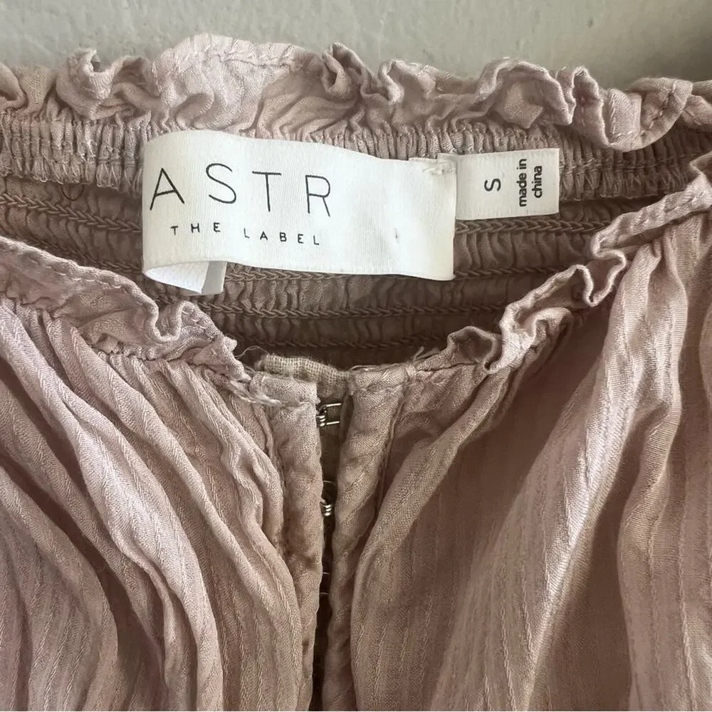 ASTR the Label Amber Puff Sleeve Smocked Blouse